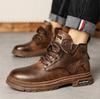 Men Winter Boots Slip On Ankle Casual Comfortable Wear For Daily Use Durable Material With Good Quality
