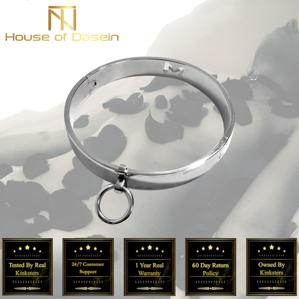 Locking Metal Collar  Slave Play  Kink Fetish Restraints Collars & Leashes