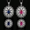 Accessories Necklaces Rings Jewelry Manufacturers Sets Red Blue Sunflower Designs High-end Women's