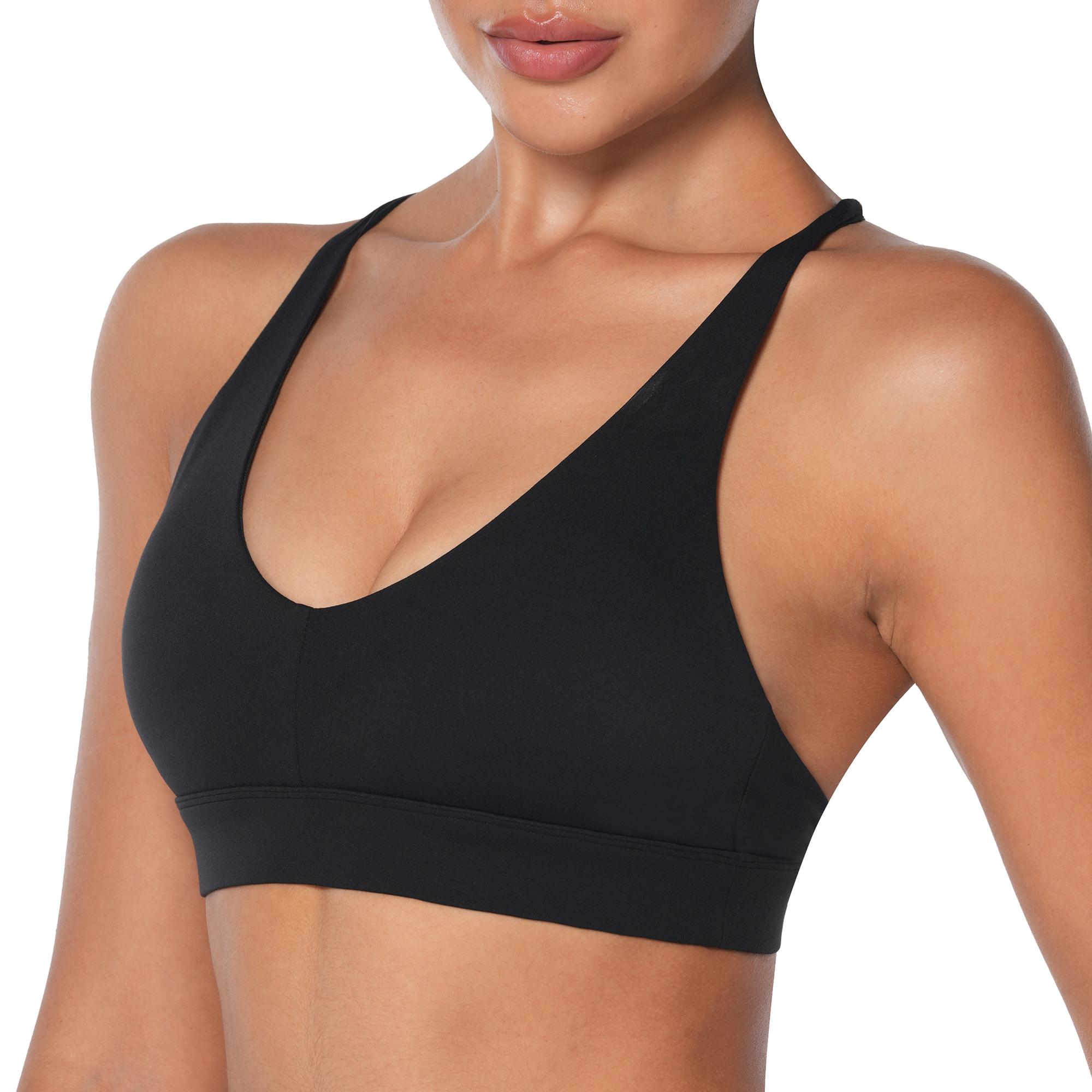 

Женский спортивный бюстгальтер с высокой степенью поддержки, 2025, бесшовные топы для зала с эластичностью в четырех направлениях для HIIT и велоспорта, дышащие компрессионные бюстгальтеры из нейлона и спандекса XL чёрный