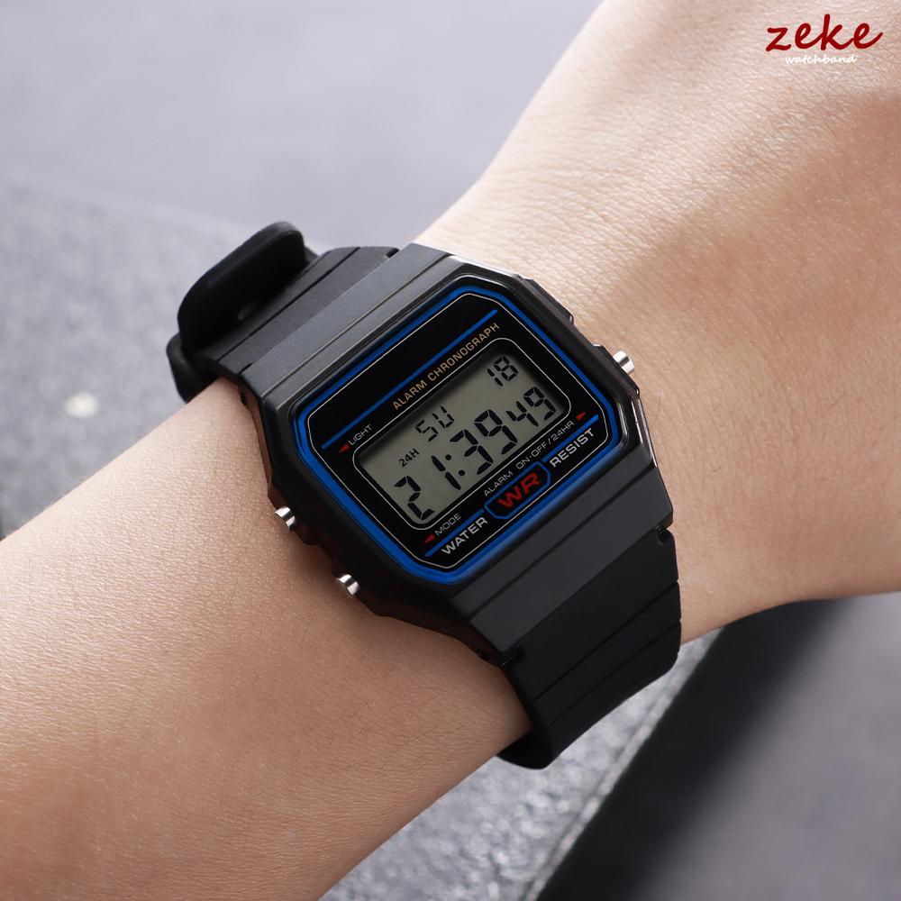 18mm Silikonový řemínek na hodinky pro Casio F91W W-800H SGW400 F91W F84 F105/108 A158/168 AE1200/1300 Náramek na hodinky Měkké pánské náramky na zápěstí