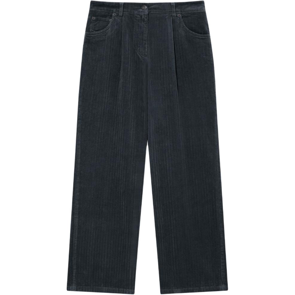 Covernat Pleated Solid Color Mid Waist Casual Pants Women bottoms CO2504PT79CH