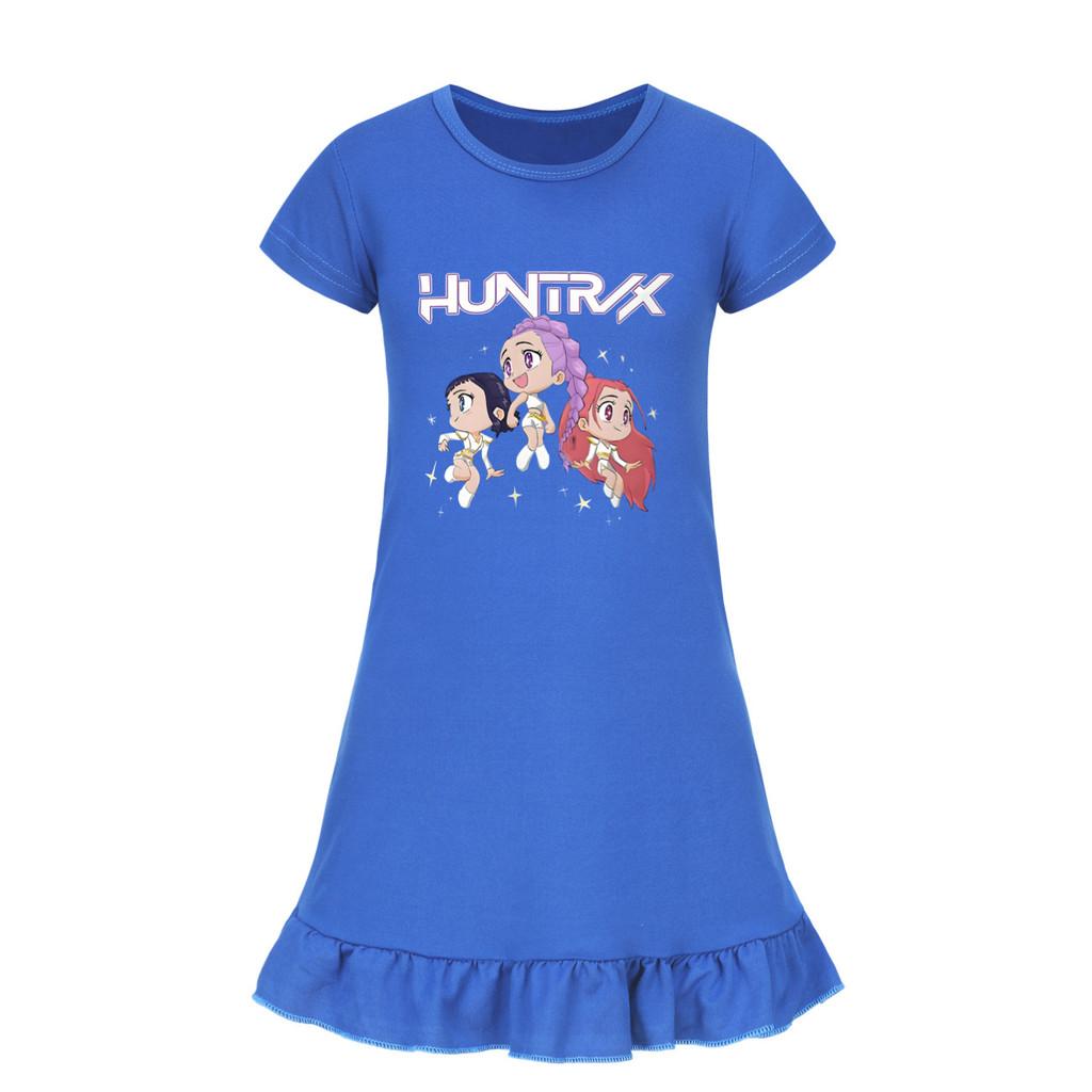 5044 Kids Girls Mira Zoey Rumi Printed Ruffle Short Sleeves Casual Dress