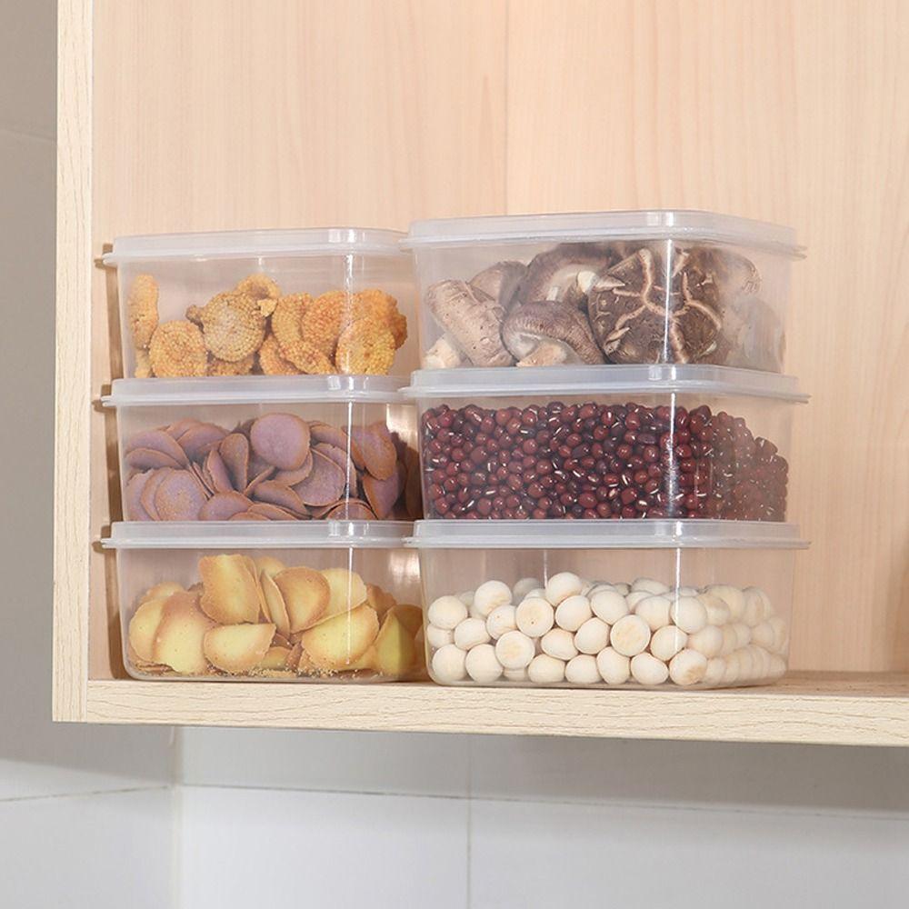 with Lid Trasparent Crisper Sealed Rectangular Microwave-heated Lunch Boxes