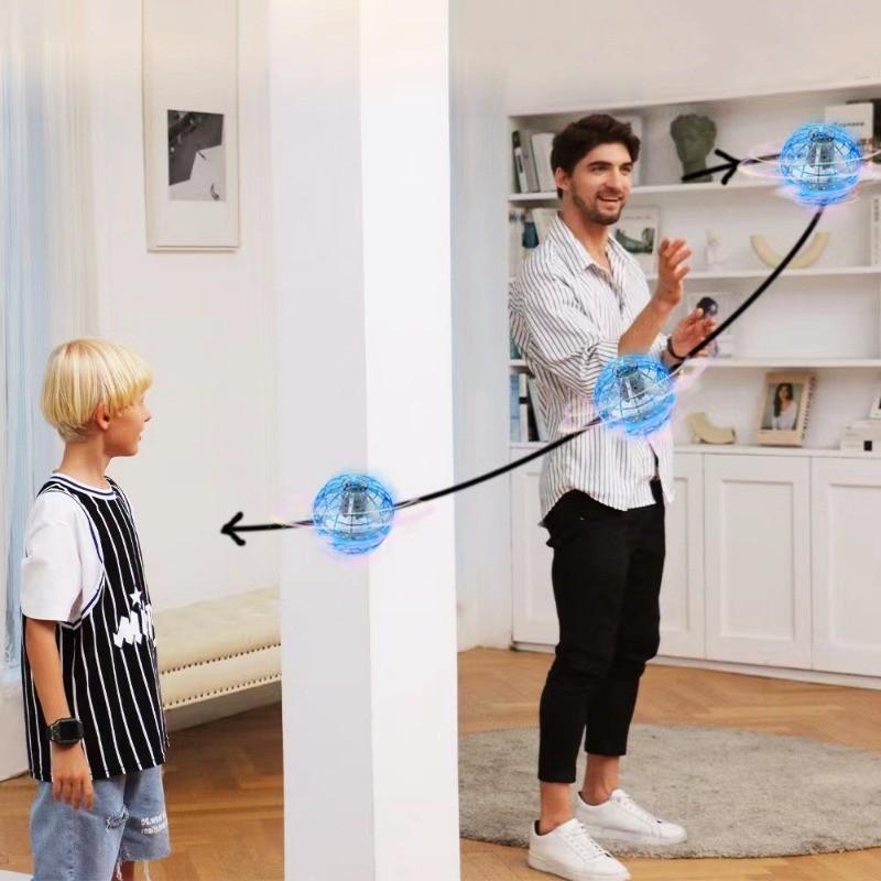 Non-Toxic Flying Ball Spinner Boomerang Flyorb Magic Suspension Sensing Cosmic Globe 360 ° Ball With Led Light Kids Toy Festival Gift