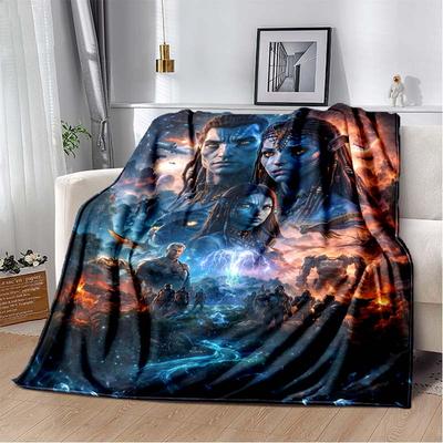 Fantasy Jungle Alien Art Bed Blanket, Lightweight Fleece Blanket