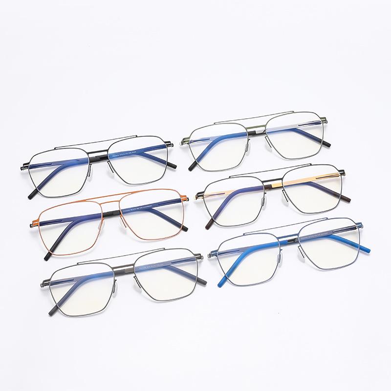 Autumn Aviator-Style Screwless Glasses: High Prescription, Fashionable Retro Frame for Women and Men