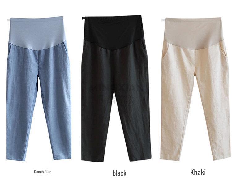 2026 New Spring-Autumn Maternity Base Layer Pants: Lightweight, Casual Wear for Pregnancy