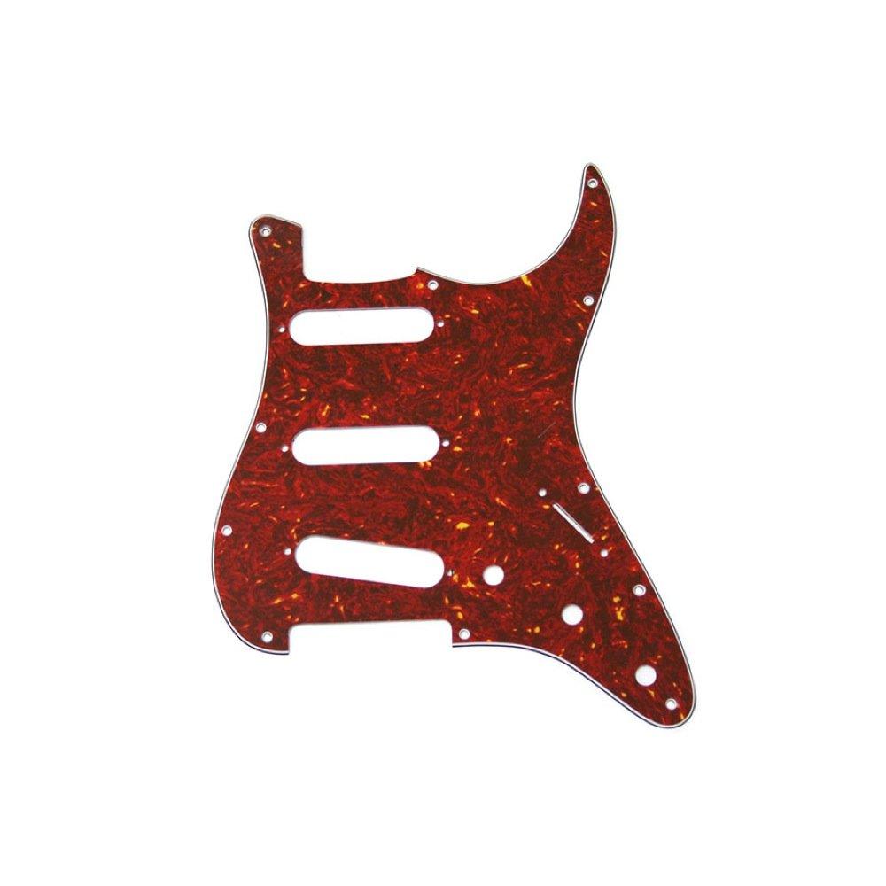 Allparts Red Tortoise for Electric Guitars Pickguard, 3-Ply, Stratocaster-Style (PG-0552-044)
