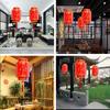 Chinese Style Hanging Lanterns Lamp PVC Waterproof Antique Palace Lanterns Retro Chinese Red Lanterns Festival New Year Decor