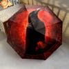 1 PC Automatic Folding Umbrella - Crow Artwork Pattern, Portable & Foldable Design with 8 Ribs, Christmas Birthday Gifts