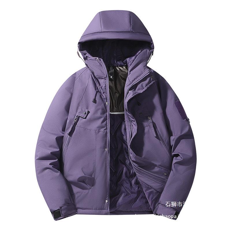 Winter Graphen Baumwollgepolsterte Kleidung Herren Kapuzen Casual Locker Warm Baumwollgepolsterte Kleidung Herren Verdickte Baumwollgepolsterte Jacken Paar