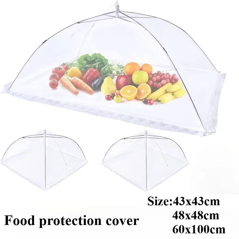 Mesh Food Cover Folding Net Reusable Protector for Flies Insects Up Table Cover for Outdoor Dining