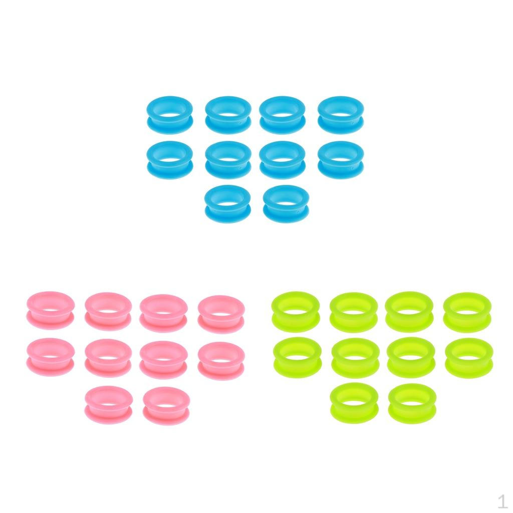 

30 шт./ Цвета Силиконовые Парикмахерские Ножницы Кольца для Пальцев Вставки Маленькие