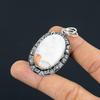 Friendship Day Sale Sterling Silver Scolecite Stone Anniversary Art Deco Pendant