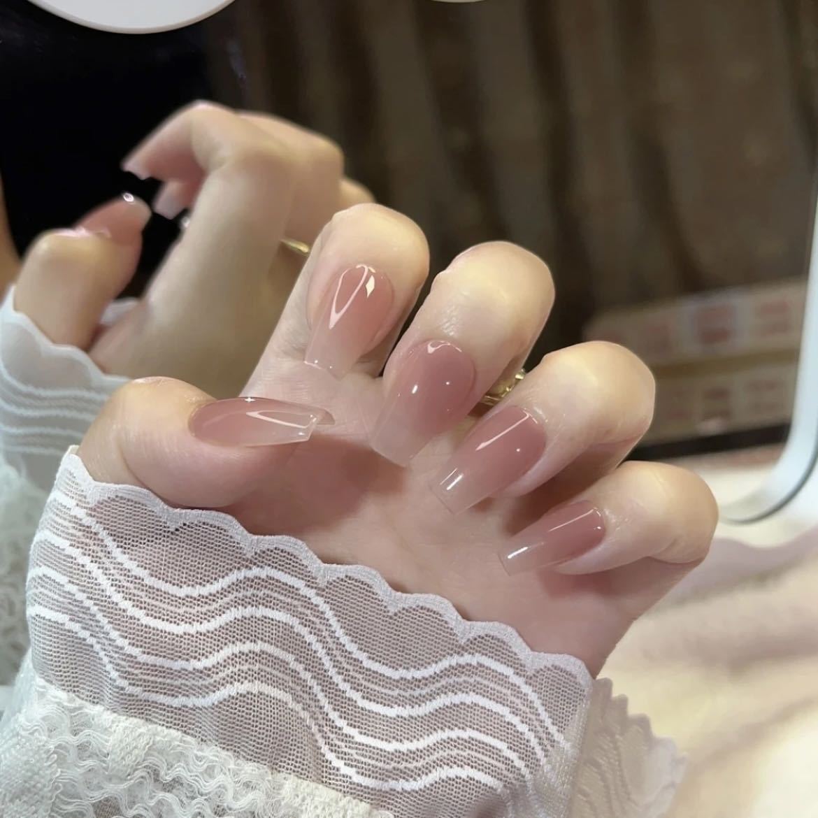 

Pure Hand-made Phototherapy Wears Kargan Lu Temple Finished Product Reusable Nail Art Patches large L