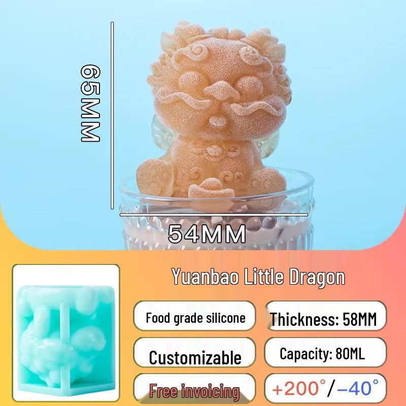 Crocodile-Shaped Silicone Ice Cube Tray for Whiskey – Large, Food-Grade, Cartoon Design