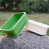 1Set Plastic Vegetable Planters With Tray Rectangular Flowerpots For Balcony Indoor Gardening Breathable Plants Pots Garden Tool