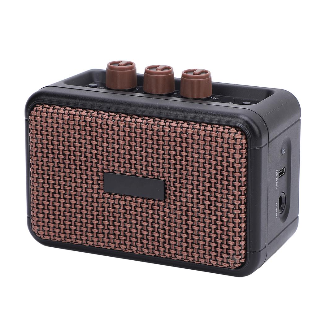 Electric Guitar Amplifier 6.35mm Interface Built in Double Speakers Bluetooth Portable Guitar Combo Amp