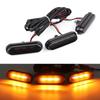 3Pcs Smoke/Yellow Front LED Grill Lights for Ford Bronco Sport 2025-2025 Amber Lighting Grille Lamps Kit with Wiring Harness