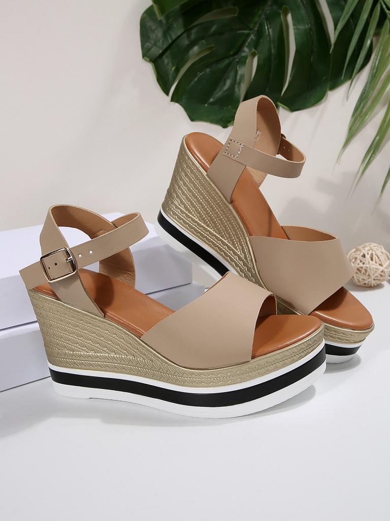 Sandalen mit weicher Sohle Damen 2025 Sommer neu hochhackig lässig Mode vielseitig Damen coole Hausschuhe Mode Sandalen