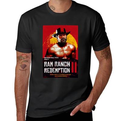 2025 New Ram Ranch Really Rocks TShirt Oversized Boys Animal Print Summer Tops Black T Shirts for Men Highquality Comfort