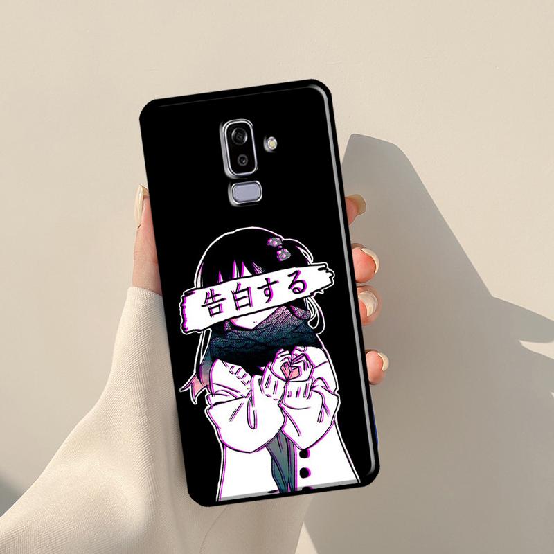 

Чехол «Грустная девушка» в японском стиле аниме для Samsung Galaxy J3 J5 J7 2017 A3 A5 J1 2016 J4 J6 Plus A6 A7 A8 A9 J8 2018 Coque J6 2018 - J600