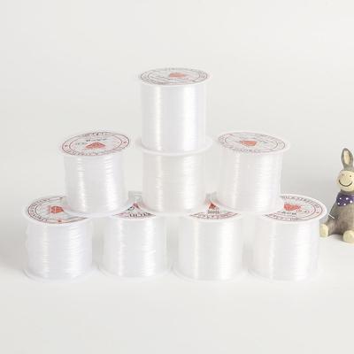 Kristallklar Oelastisk Fiskelina för DIY: Transparent 0,2-0,8 MM för flätat halsband, ring, pärlor, tofsar.