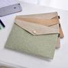 A4 Magnetic Button Linen-Feel Felt File Bag & Stationery Set for Office, Meetings, or School - A5 Document Storage