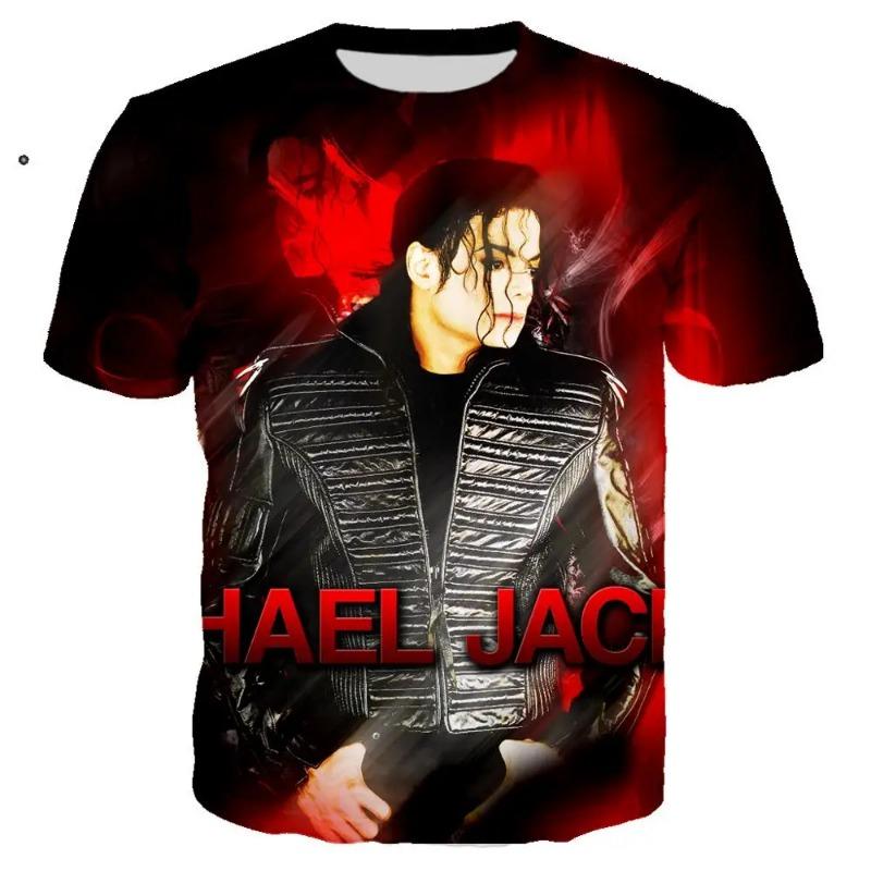 Michael Jackson Printed 3D T-shirt Unisex Summer Casual Streetwear