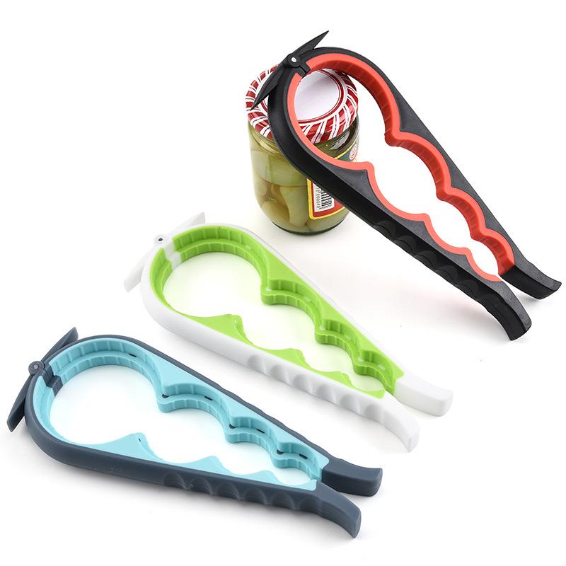Multi-Functional Four-in-One Can Opener Anti-Slip Cap Twister Beverage Bottle Opener with Four Positions 3 Colors can opener