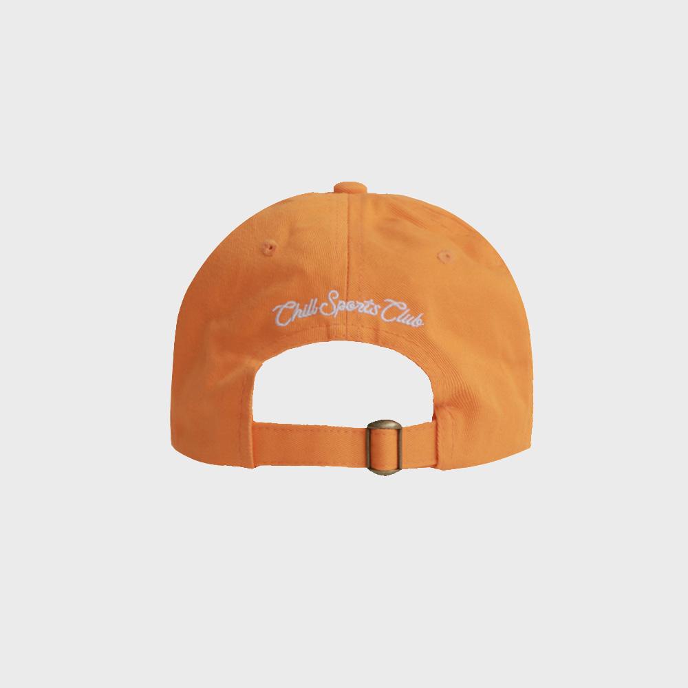 CHILL SPORTS CLUB Dolphin Club 6-Panel Ball Cap Top Ball Marker Orange