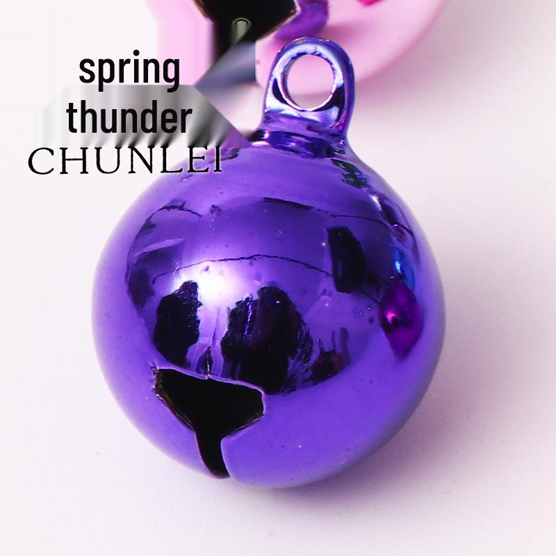 18 mm Färgstark Galvaniserad Husdjurshalsbandsklocka - Julprydnad Vakuumpläterad Järnklocka