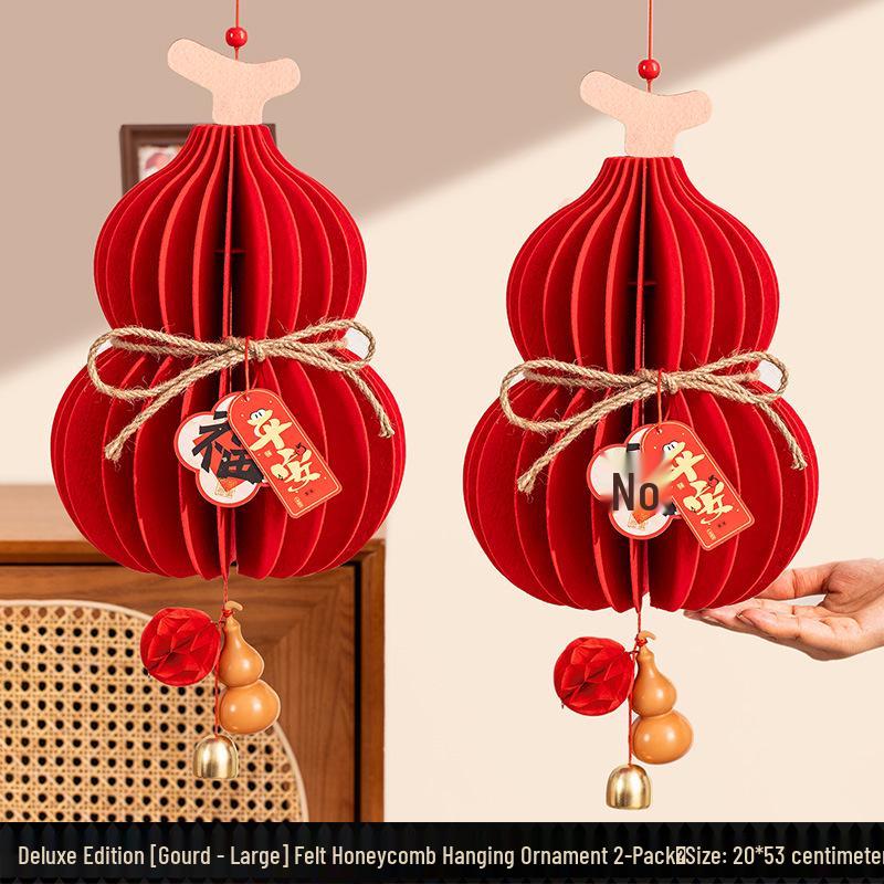 2026 Year of the Horse New Year Pendant Gourd Lantern Ornament for Festive Atmosphere