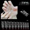 Crystal Square Nails Half Cover Soft False Nails Nail Tips for Nail Extensions 3D Aartificial Nail Tips Easy to Use