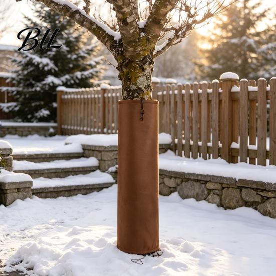 Oxford Cloth Tree Cover Trunk Protector, Thermal Insulation Wrap with Drawstring, Freeze Outdoor Plant Protector Protection Winter Bark for