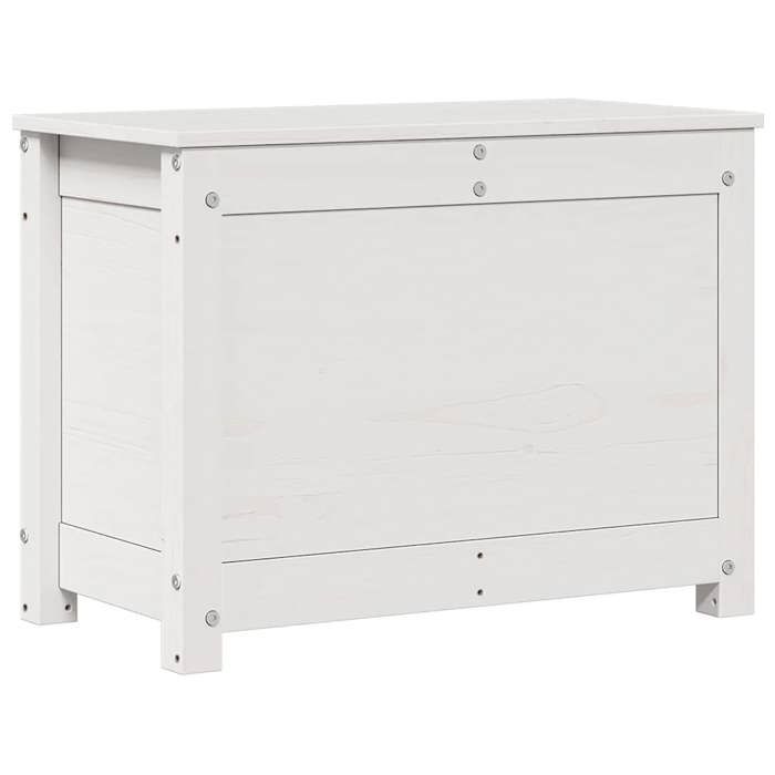 823545 vidaXL Storage Box White 60x32x45.5 Cm Solid Pine Wood
