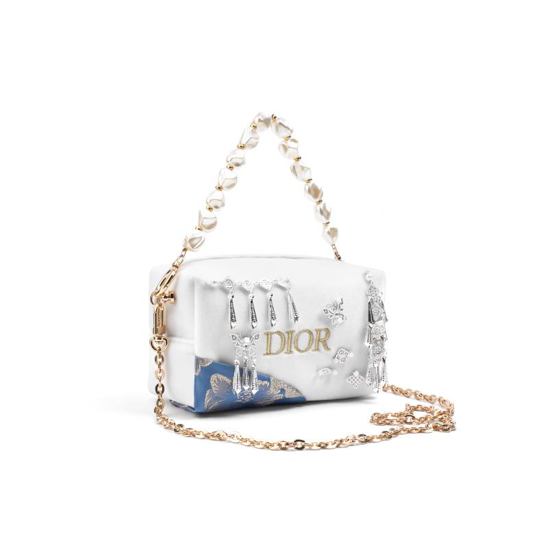 Borsa porta trucchi Remake Fatta a mano DIY Ispirata a Dior