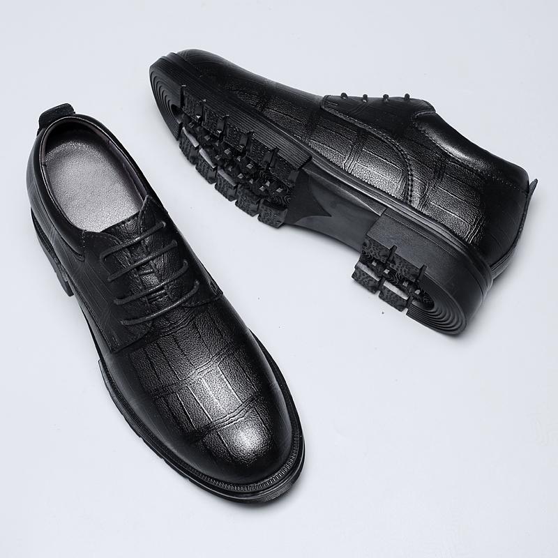 Fashion Hidden Heel 7CM Men Leather Shoes Plus Size Elevator Shoes Man Height Increase Business Office Oxfords Footwear Lift Suit Shoes