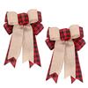 2Pcs Bowknot Ornaments Christmas Tree Decorations Colorful Long-Lasting Xmas Bow Hanging Pendant Family Xmas Party Decor