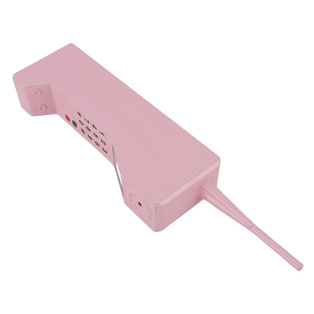 Retro Mobiltelefon Järn Gammaldags Mobiltelefon Mall Dekoration för Fotografering Rosa