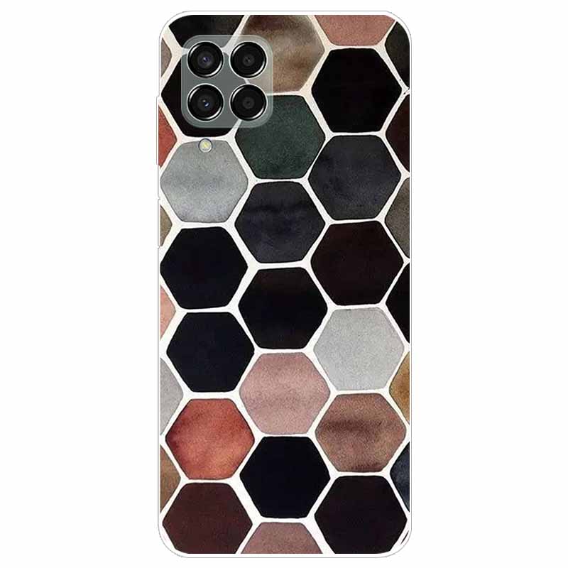 Hülle für Samsung M33 Hülle Marmor Weiches TPU Silikon Handyhüllen für Samsung Galaxy M53 5G Hülle Klarer Bumper M 33 53 Schutz