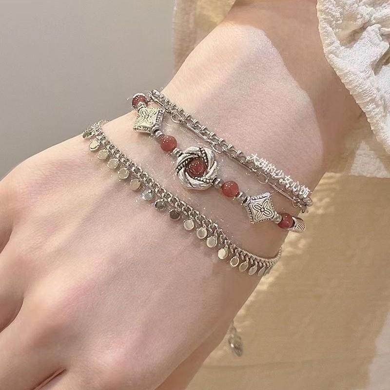 Miao Jiang Lotus Dance Ethnic Bracelet: 2023 New Chinese Style, Multi-layer Retro Beaded Jewelry for Women