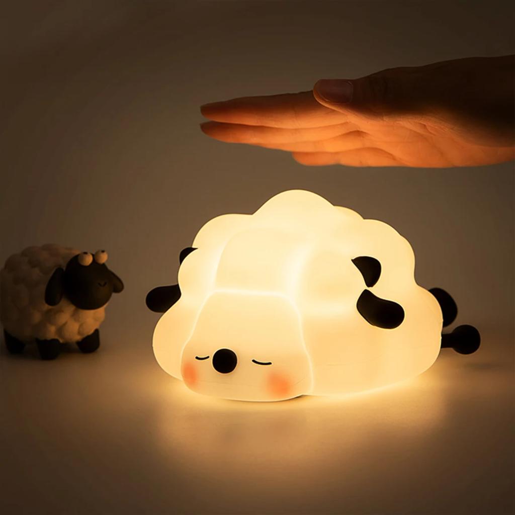 New Little Sheep Silicone Night Light 3-level Adjustable Children's Birthday Cute Creative Good Light Souvenir Christmas Gift