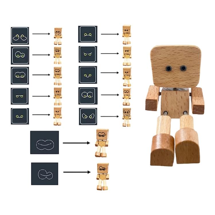 Shaking Feet Wooden Doll,Shaking Wooden Man Figurines for Car Dashboard Desktop Decorations Gift for Wife Daughter
