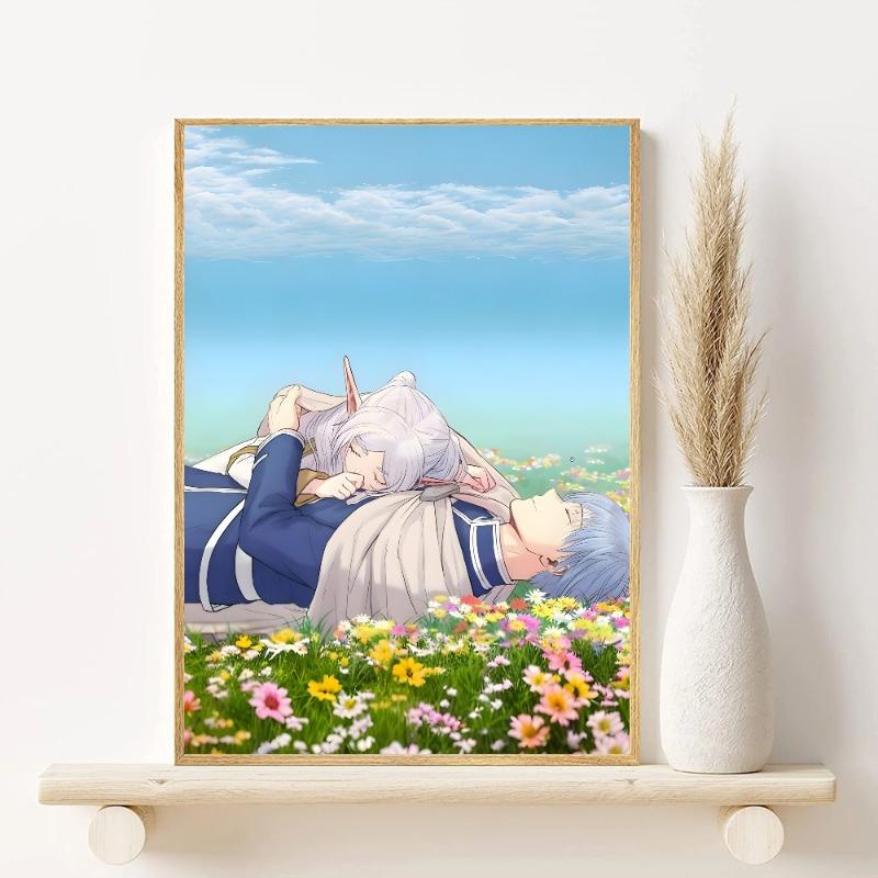 Frieren Anime Poster HD art sticky wall waterproof home living room bedroom bar aesthetic decoration