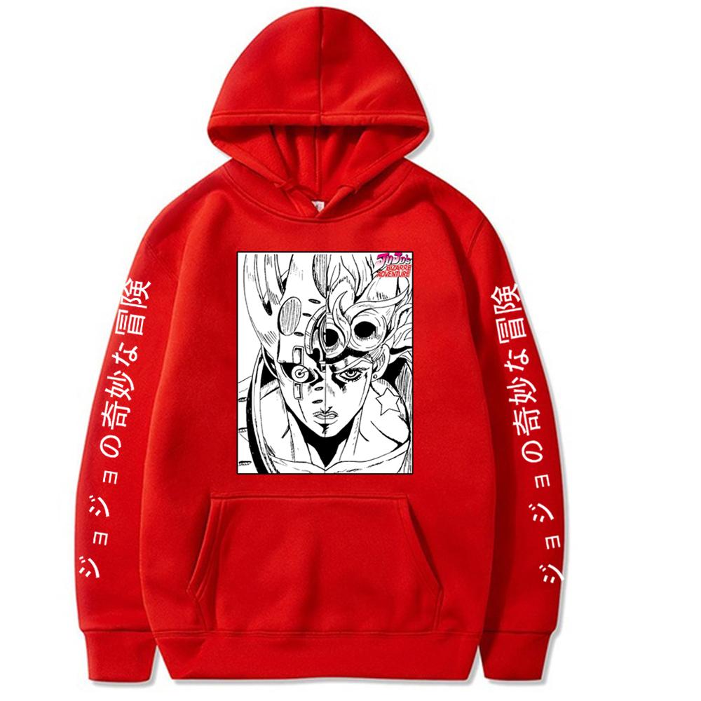 Anime Jojo Bizarre Adventure Giorno Giovanna Men Women Hip-Hop Hoodies Femmle Homme Clothes Cosplay O-Neck Loose sweatshirt