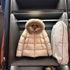 New laichefur big fur collar women's hooded A-shaped winter warm down jacket