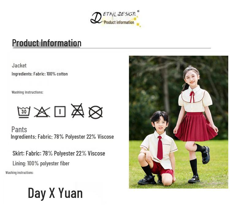 Vierteiliges Schuluniform-Set für Frühling & Herbst für die 1.-2. Klasse: Sportbekleidung im Schulstil für Grundschule & Kindergarten