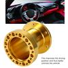 3inch   Car Steering Wheel Hub Aluminum Spacer Steering Wheel Hub Adapter Kit (Black)